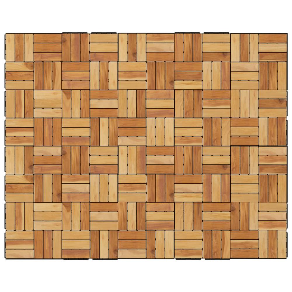 Decking Tiles 20 pcs 11.8"x11.8" Solid Wood Teak