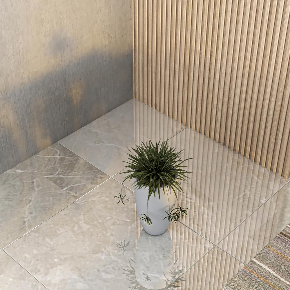 Crete Series Poly Stone Planter in Aged Concrete 9.5 Dia, 15.7 High