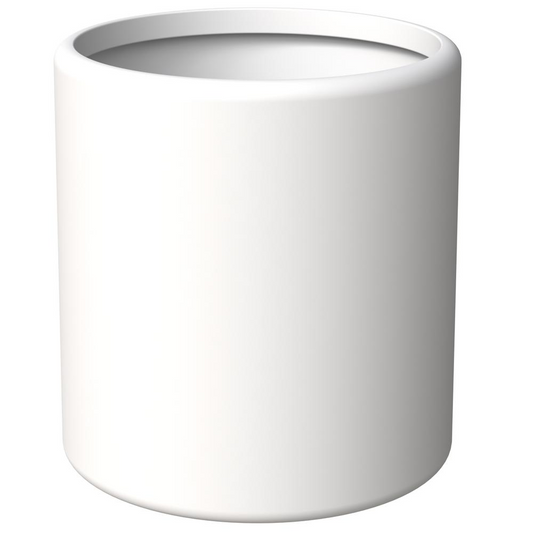 Tundra Series Poly Stone cylindrical Shape Planter in White 16" Dia, 18" High