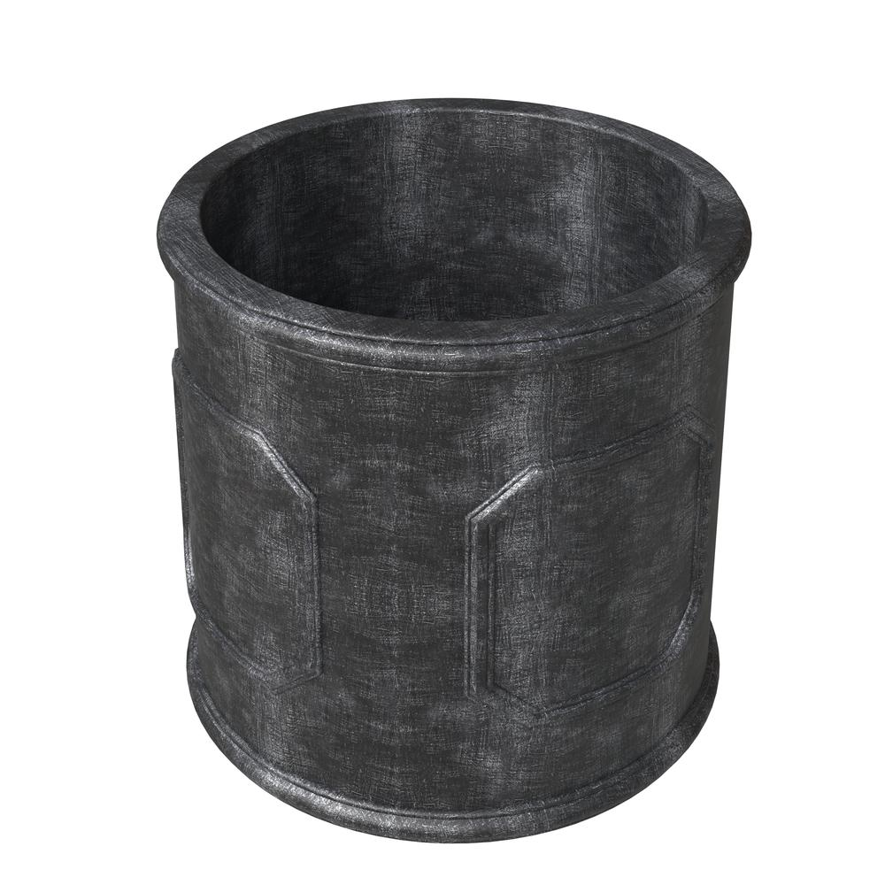 Meadow Series Fiber Stone Planter in Black 17.7" Dia, 17.7" HIgh