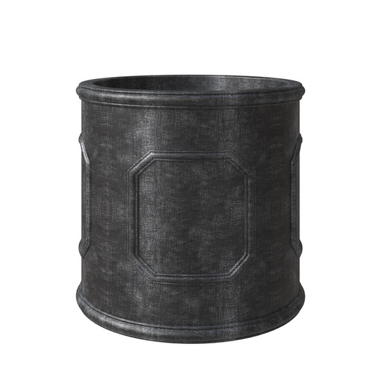 Meadow Series Fiber Stone Planter in Black 12.6" Dia, 12.6" HIgh