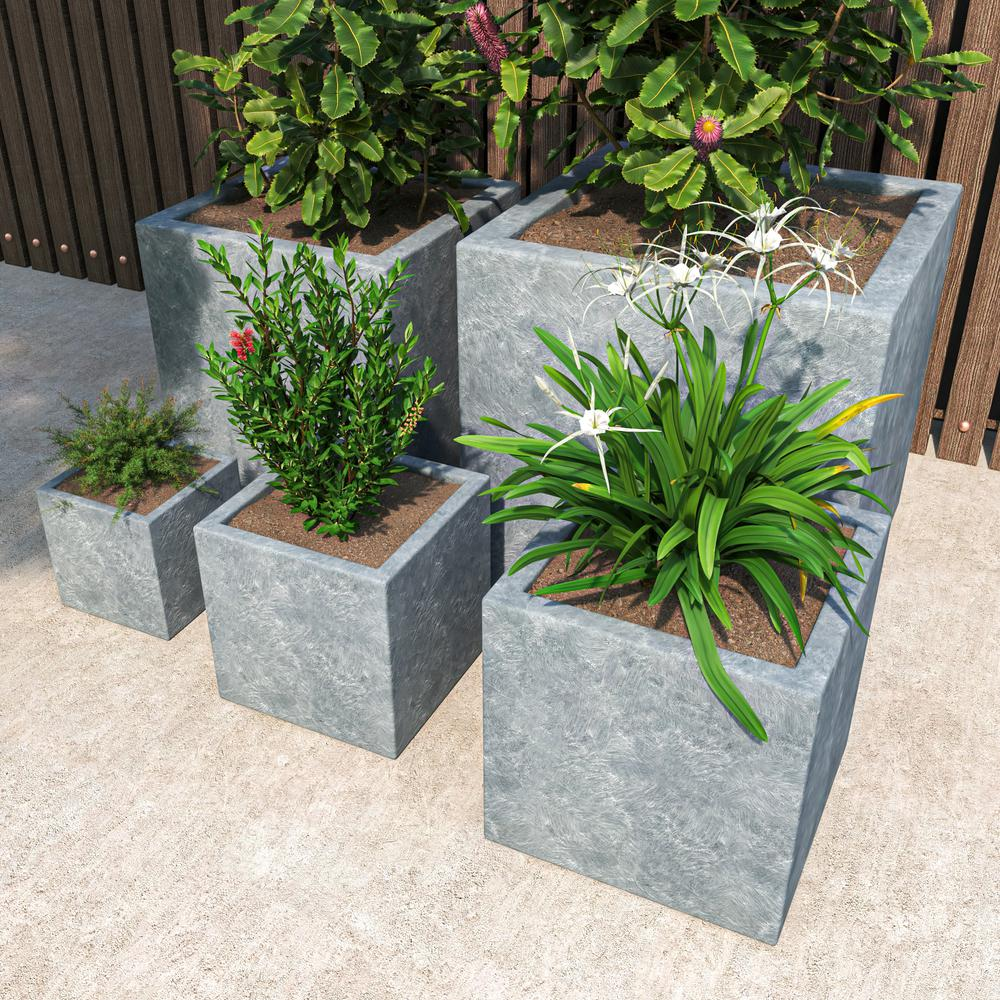 Fern Planter Set Grey