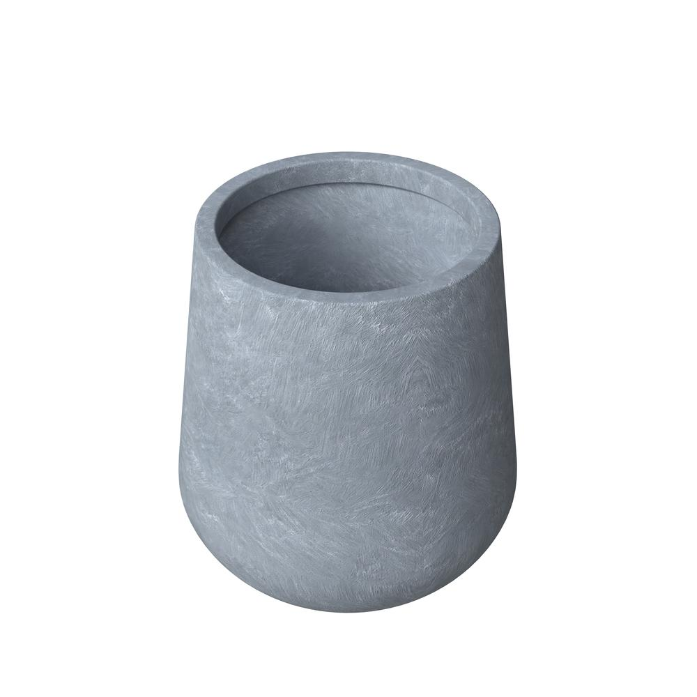 Orchid Seires Poly Stone Planter in Aged Concrete 27.6 Dia 27.6 High