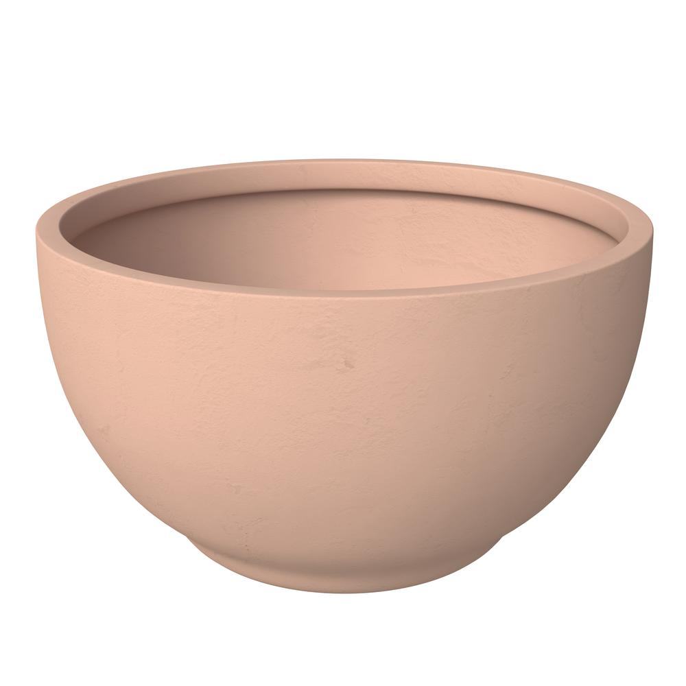 Grove Series Poly Stone Planter Set in Terracotta