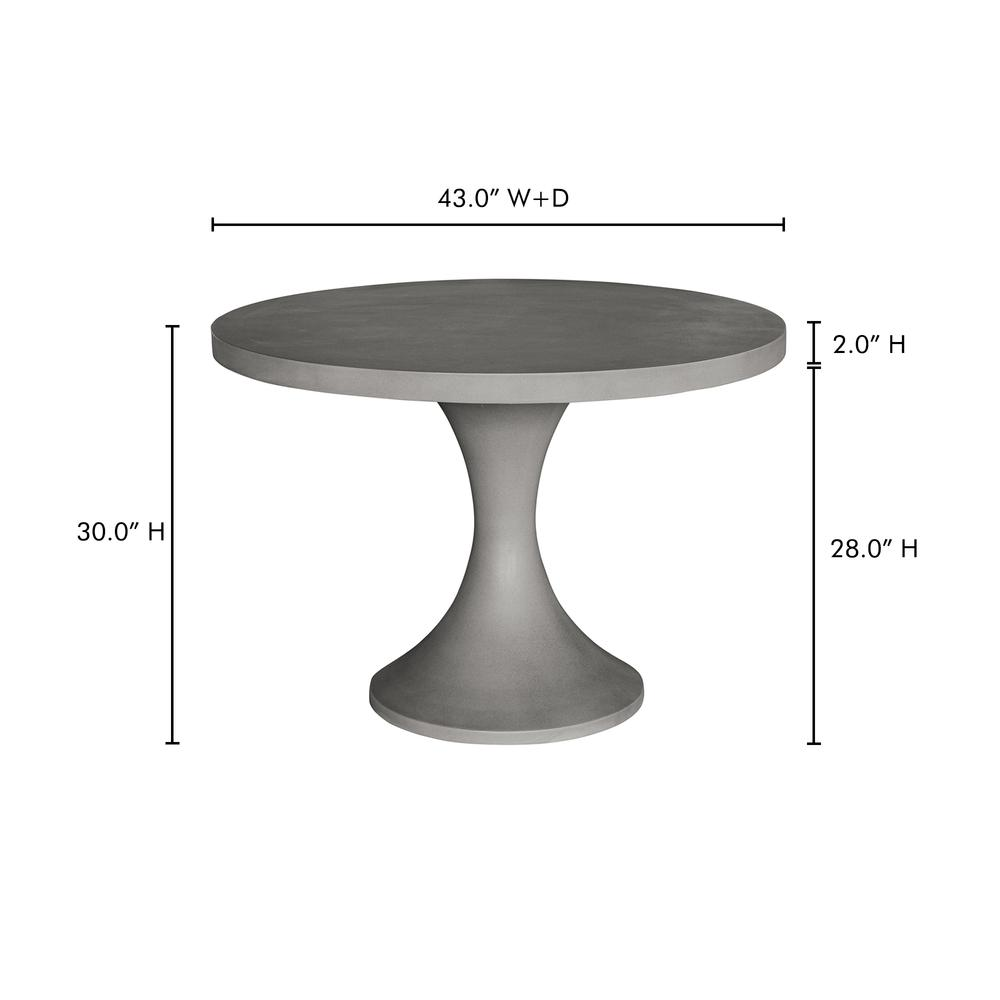 Isadora Outdoor Dining Table Dark Grey