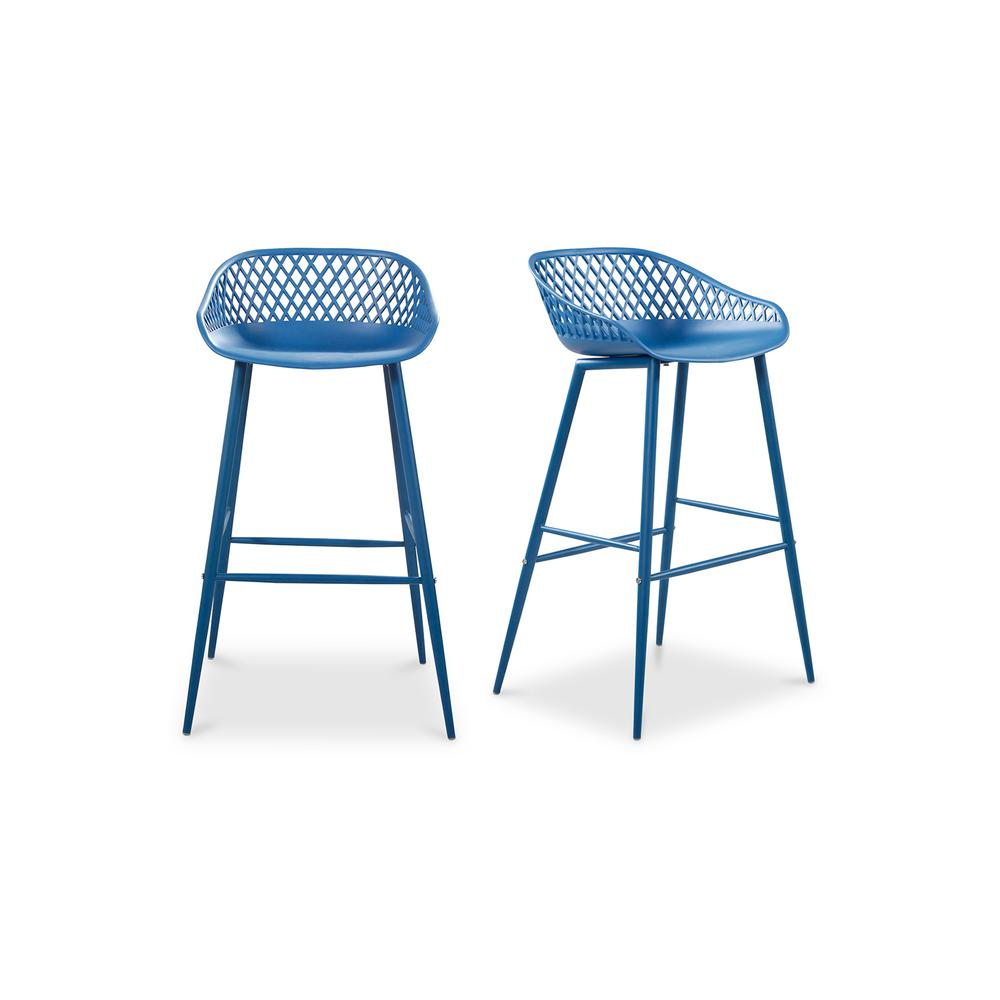 Piazza Outdoor Barstool Blue - Set Of Two