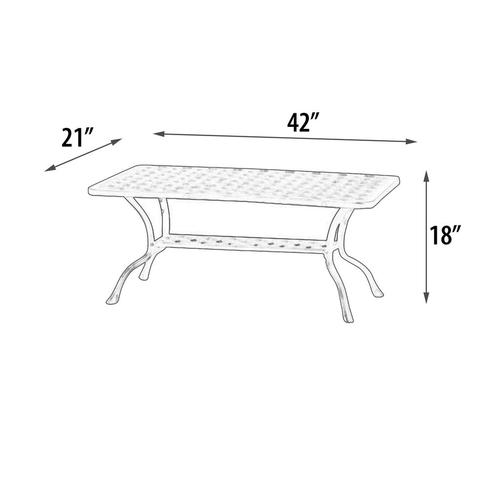 Savannah Outdoor Aluminum  Coffee Table