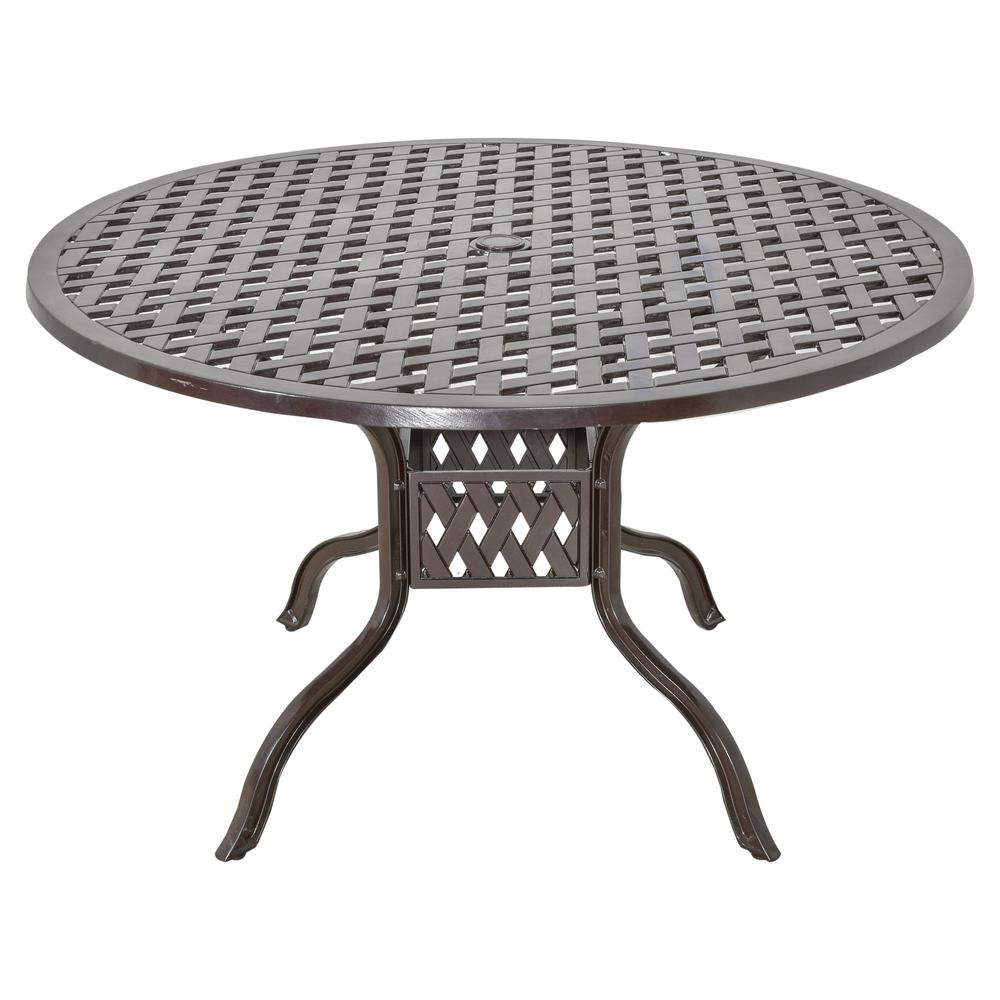 Savannah Outdoor Aluminum Round Dining Table