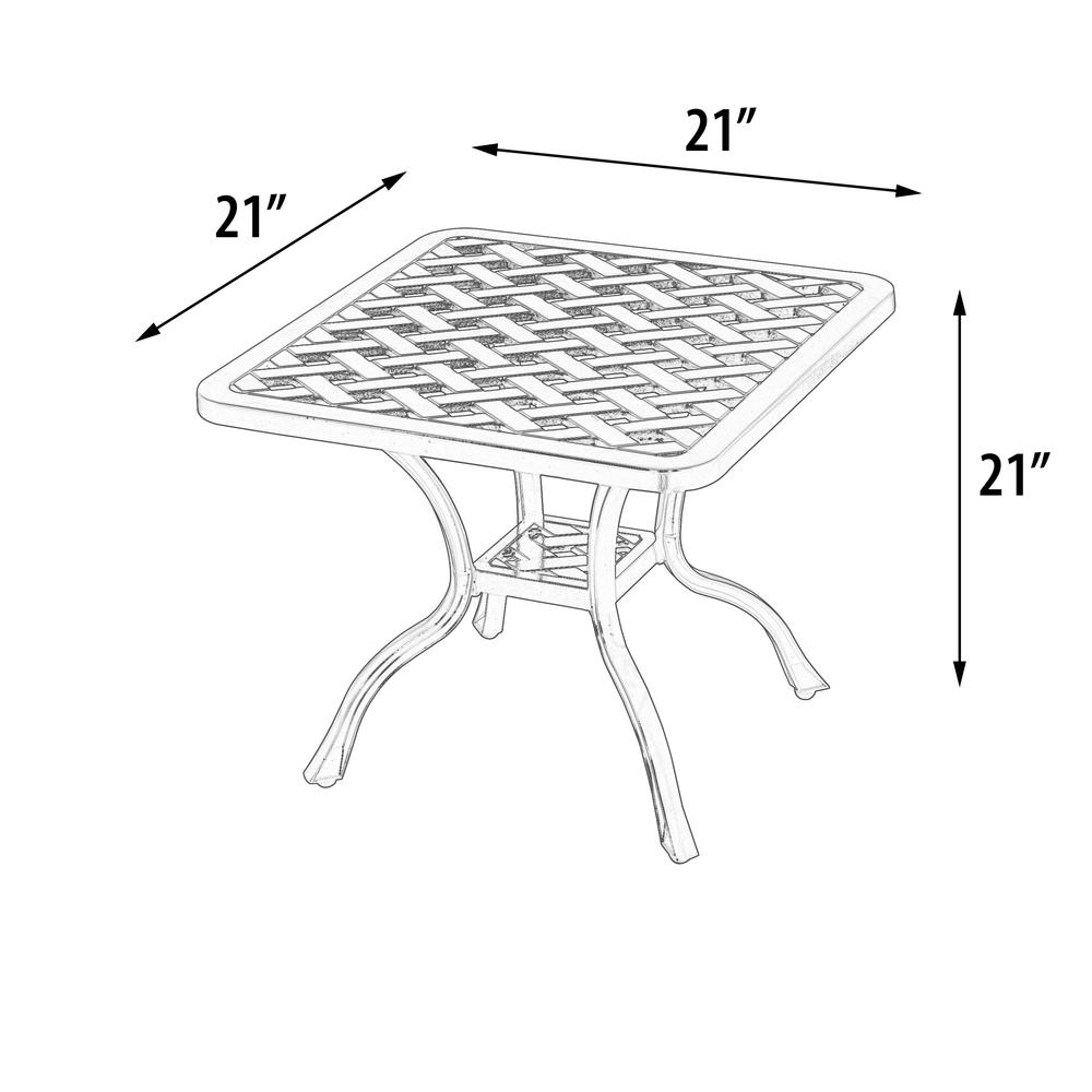 Savannah Outdoor Aluminum End Table