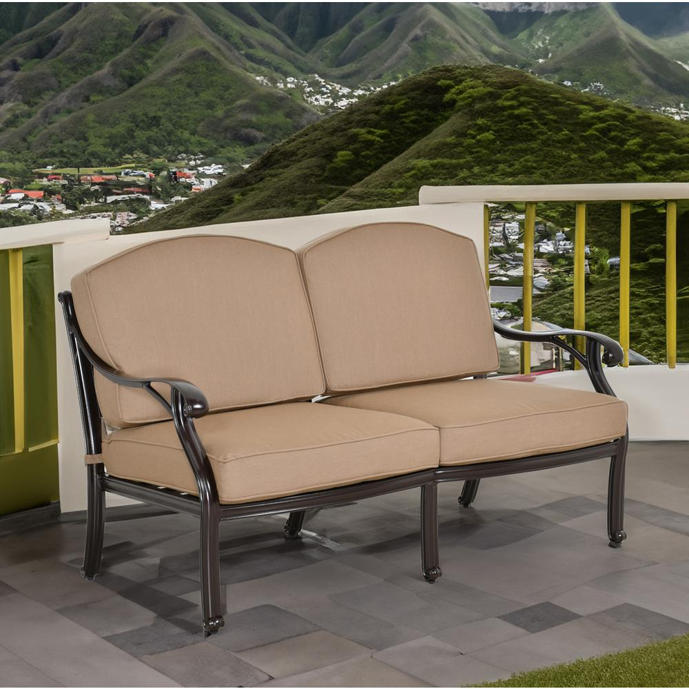 Savannah Outdoor Aluminum Loveseat