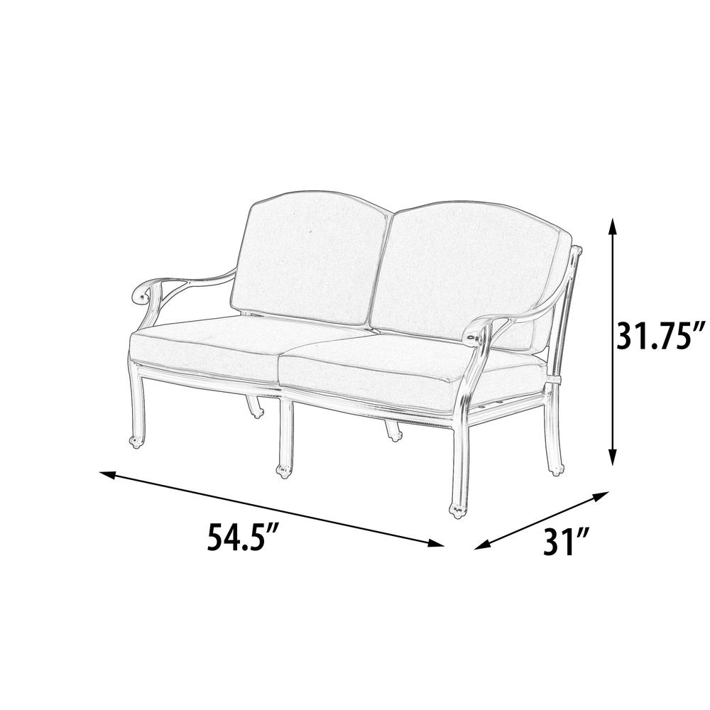 Savannah Outdoor Aluminum Loveseat