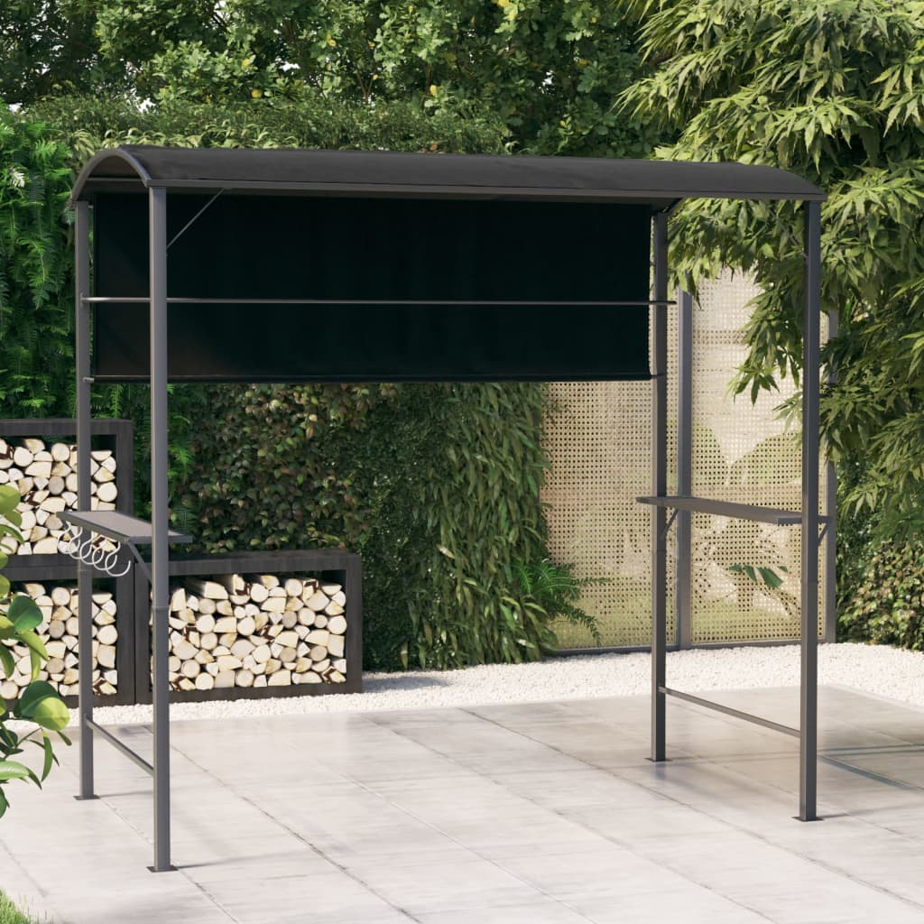 vidaXL Gazebo with Roof 86.6"x43.3"x78.7" Anthracite