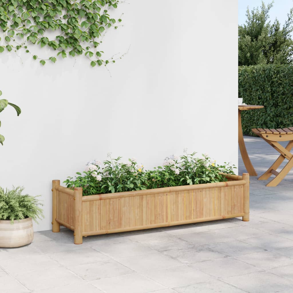 vidaXL Planter 39.4"x11.8"x9.8" Bamboo