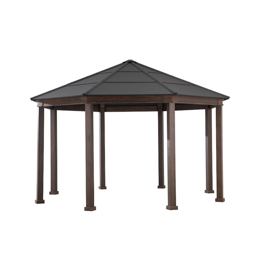 Sunjoy 15 ft. x 15 ft. Daybreak Octagon Hard Top Gazebo