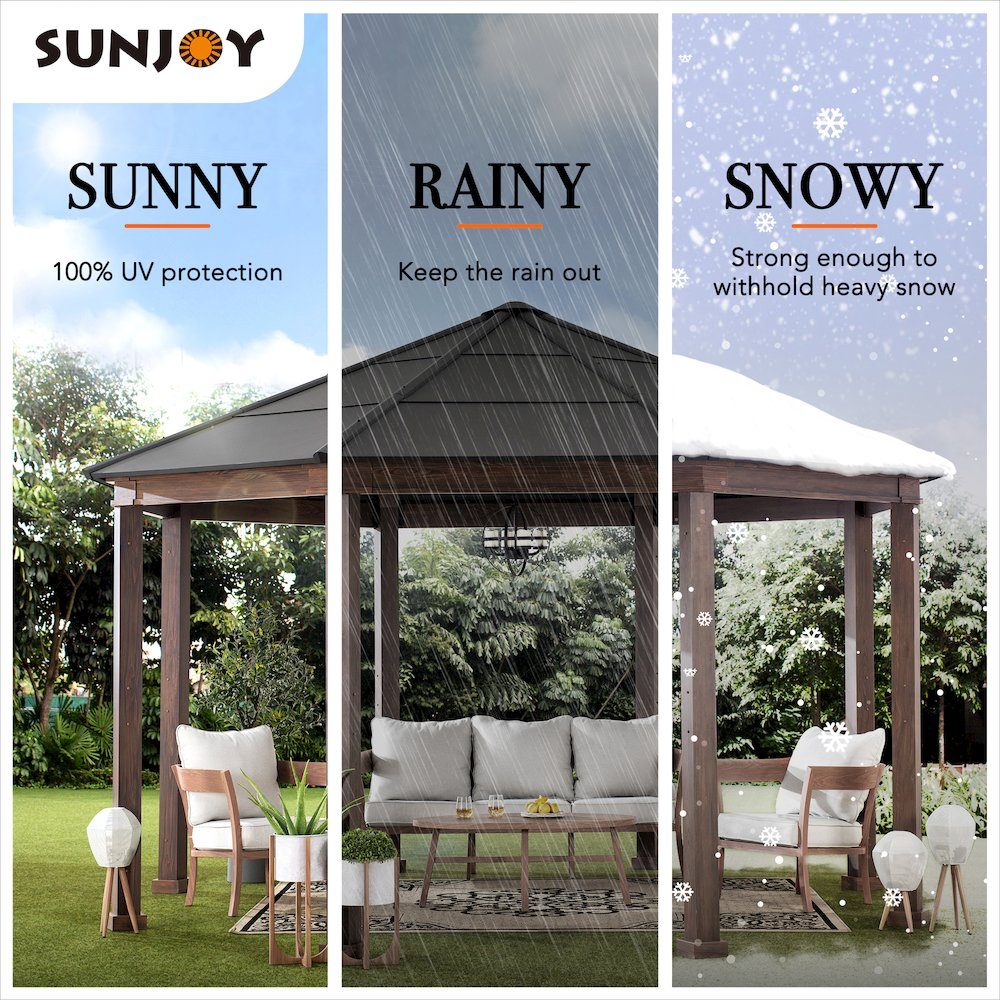 Sunjoy 15 ft. x 15 ft. Daybreak Octagon Hard Top Gazebo