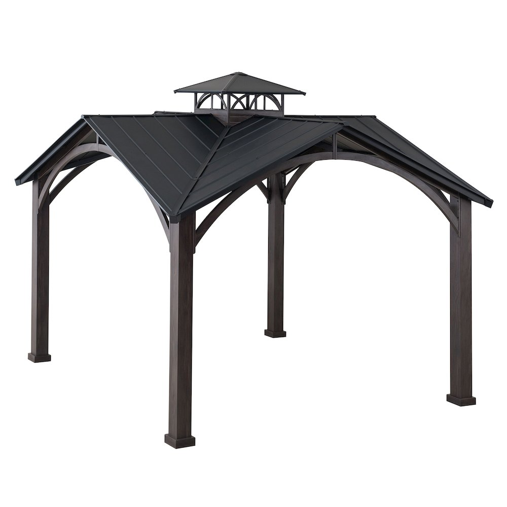 Sunjoy 12.5 ft. x 12.5 ft. Roanforth Hard Top Gazebo