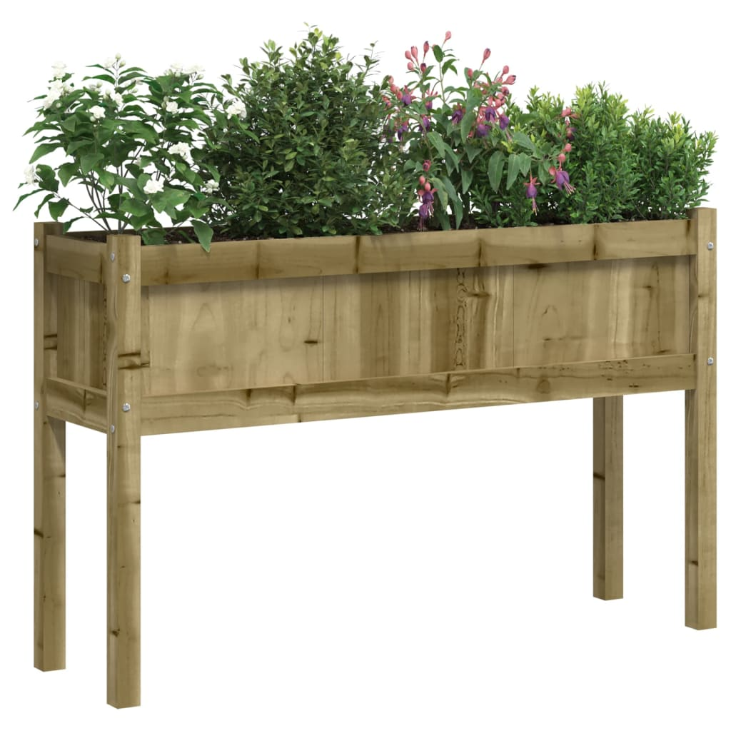 vidaXL Garden Planter with Legs 43.3"x12.2"x27.6" Impregnated Wood Pine