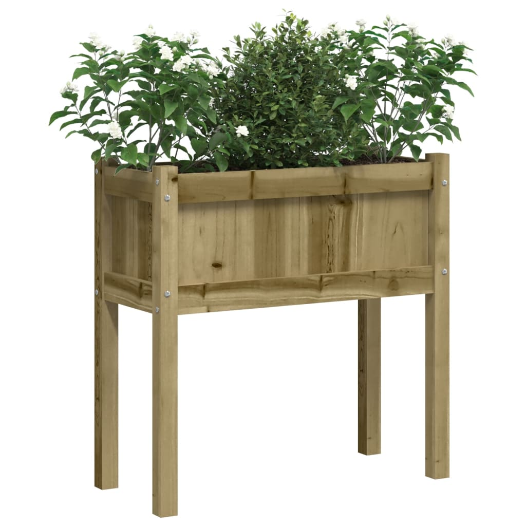 vidaXL Garden Planter with Legs 27.6"x12.2"x27.6" Impregnated Wood Pine