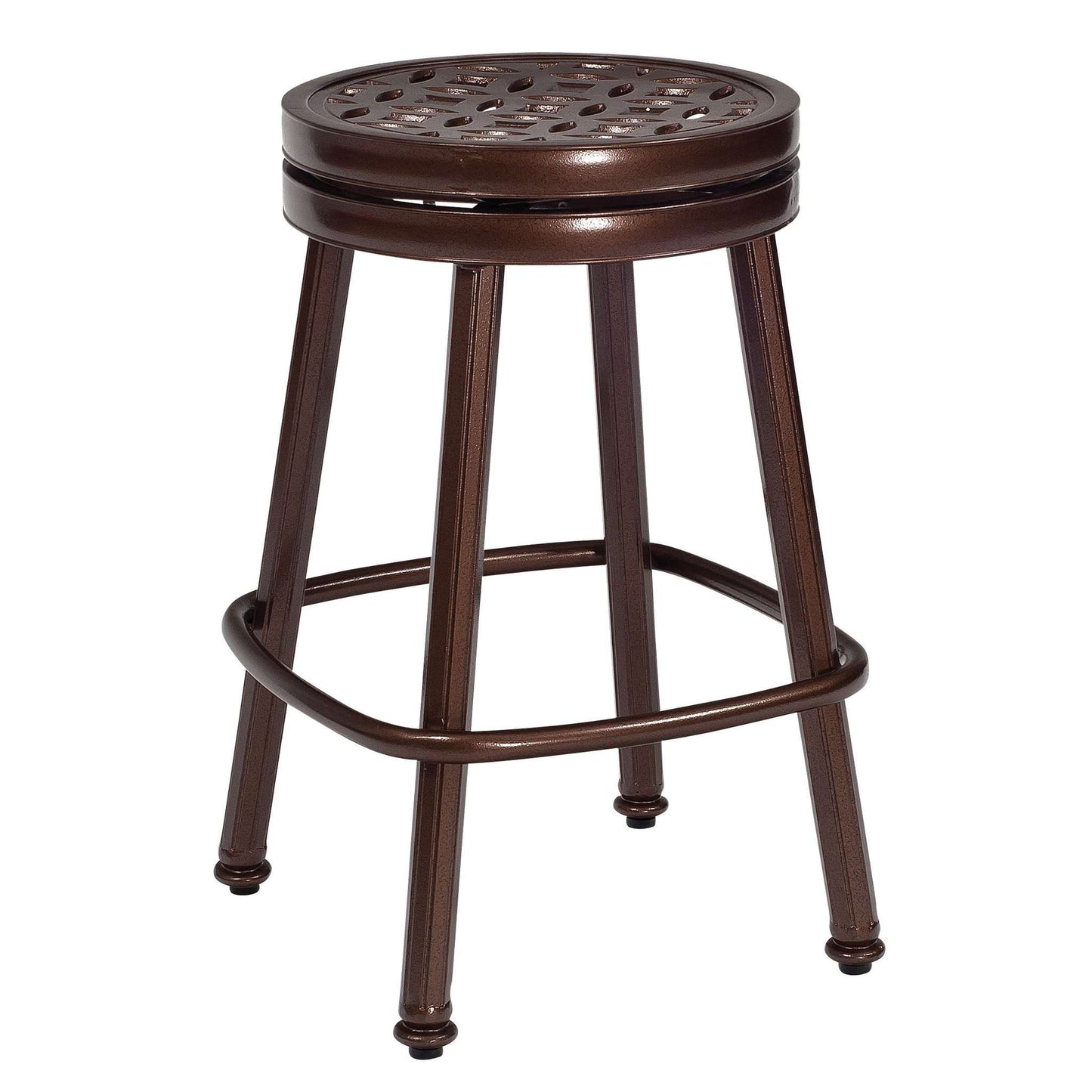 Casa Cast Aluminum Round Swivel Counter Stool