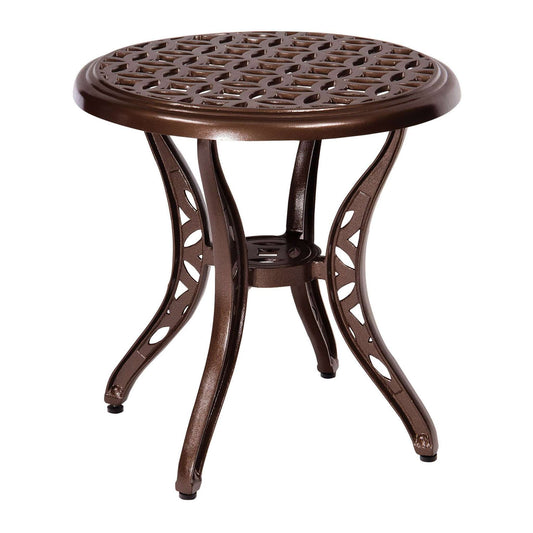 Casa Cast Aluminum 22" Round Side Table