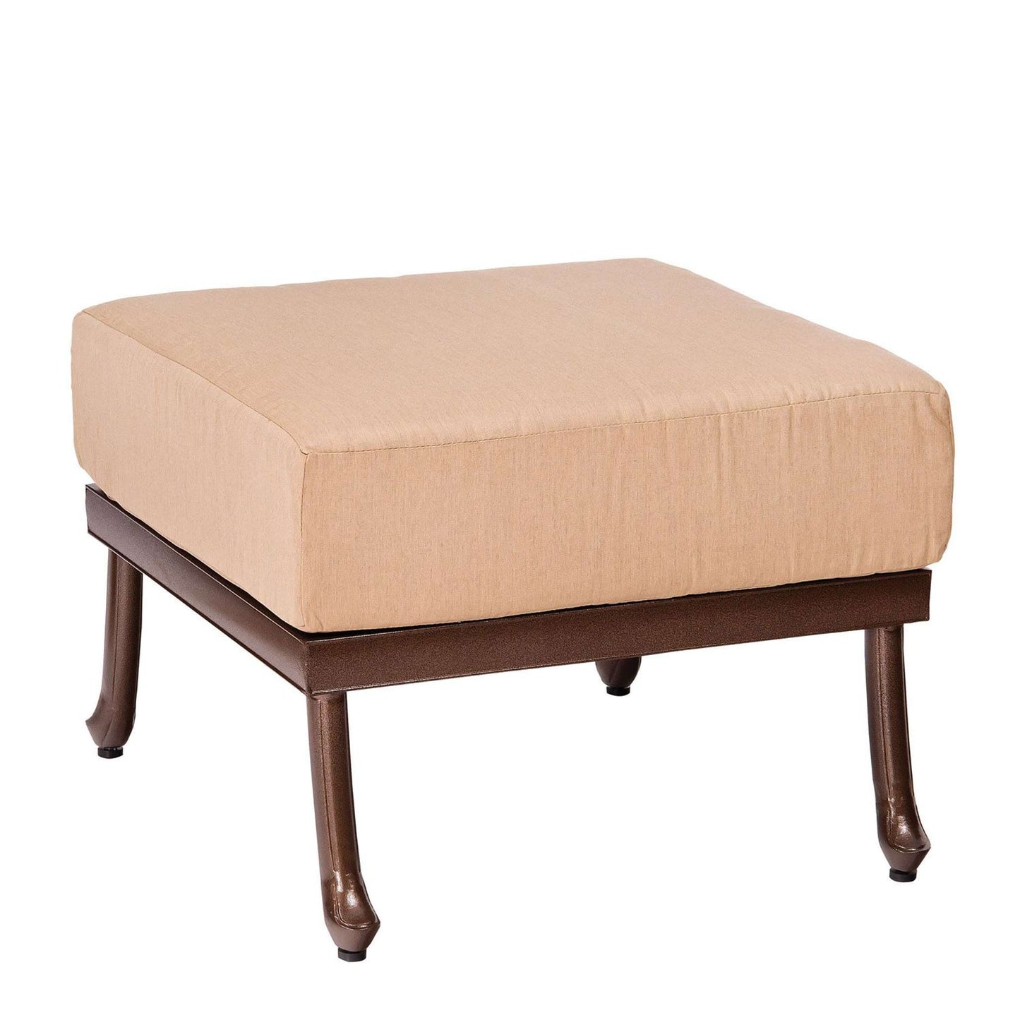 Casa Cast Aluminum Ottoman with Cushion