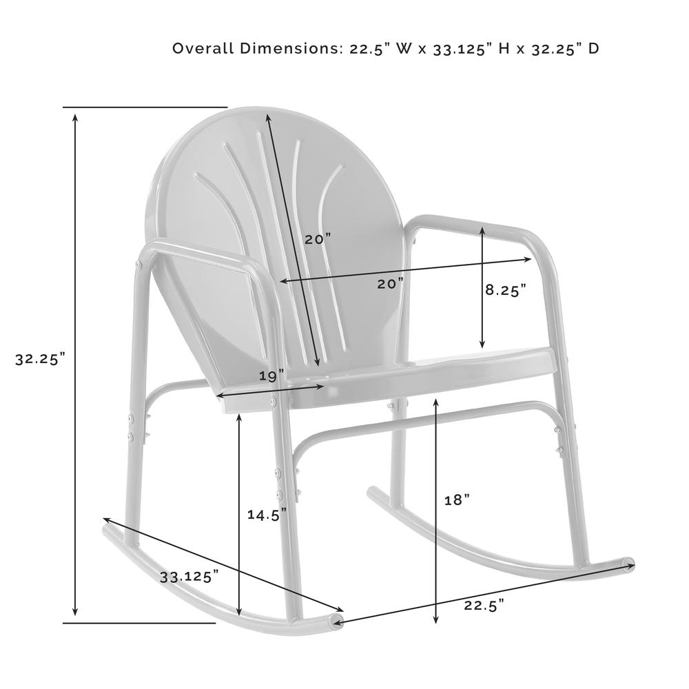 Griffith 2Pc Outdoor Metal Rocking Chair Set Navy Gloss - 2 Rocking Chairs