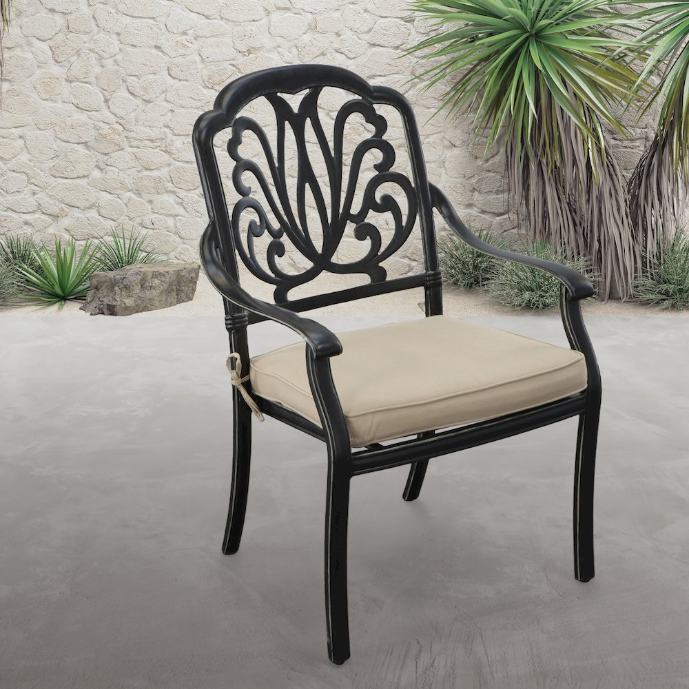 Elisabeth Aluminum Outdoor Dining Chair Plus