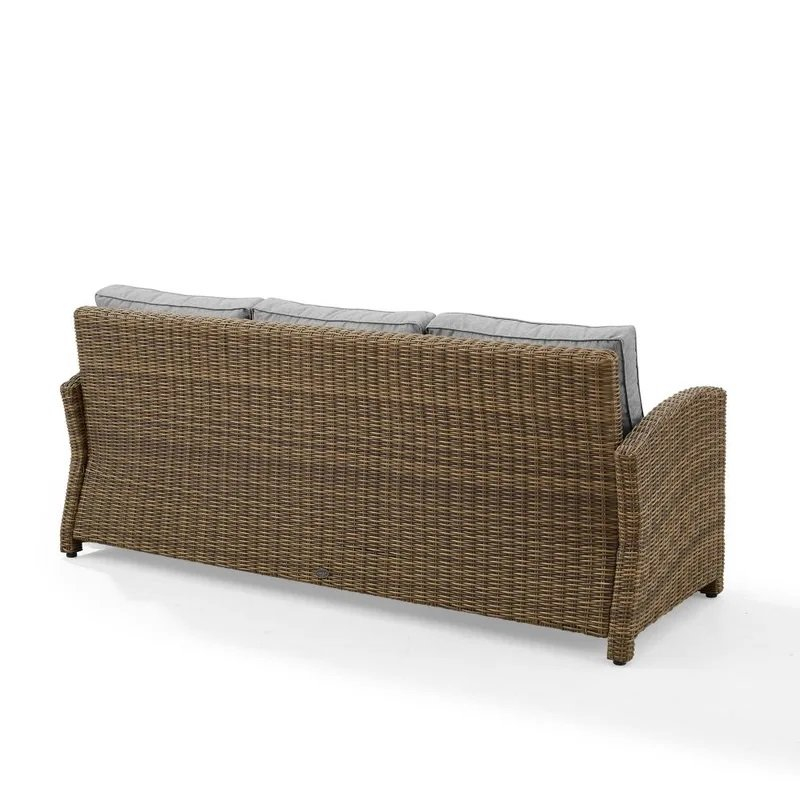 Bradenton Outdoor Wicker Sofa Sand/Weathered Brown