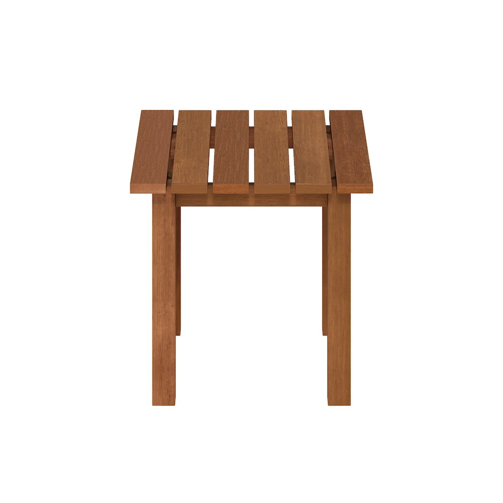 Tioman Hardwood Outdoor Patio End Table, Side Table in Teak Oil, Natural