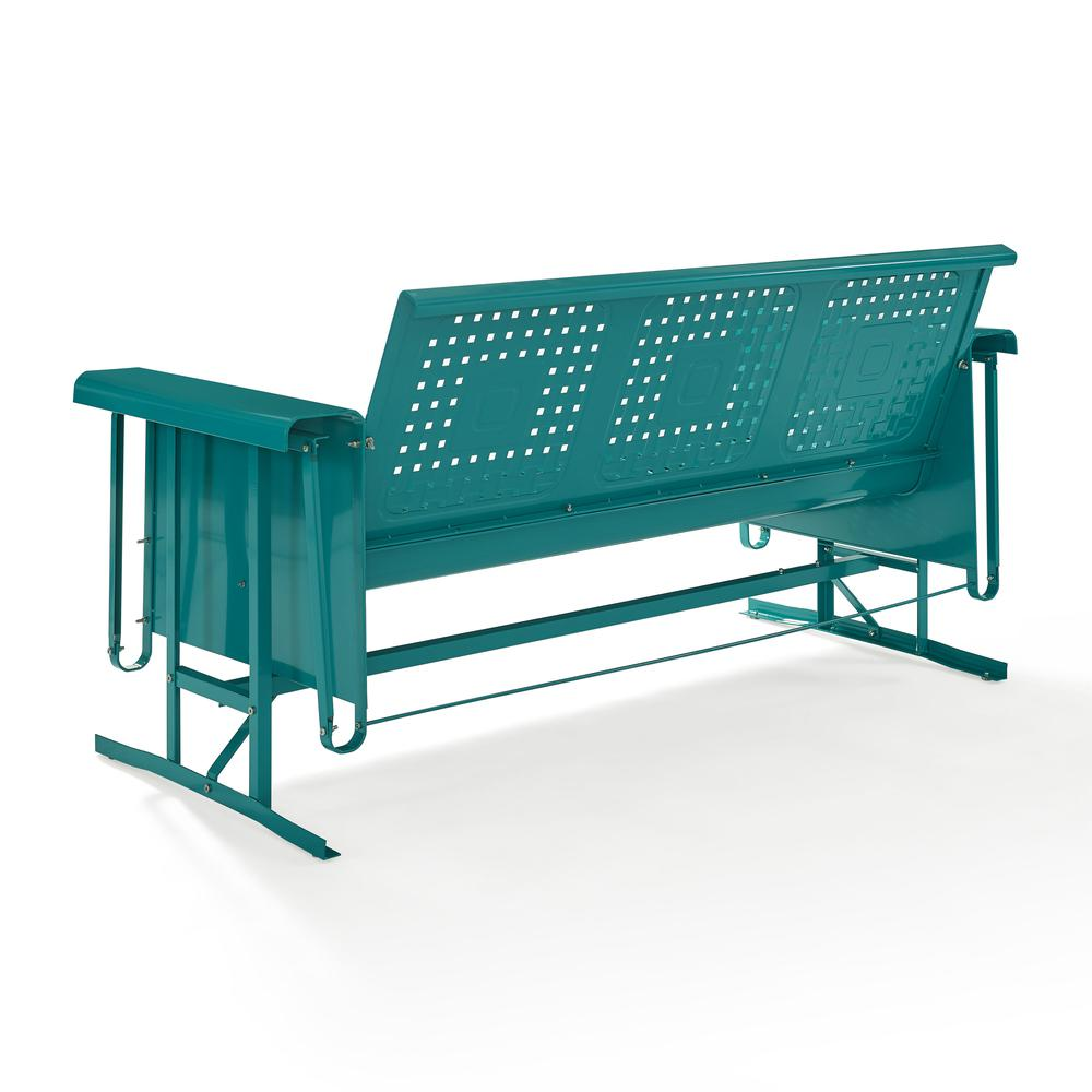 Bates Outdoor Metal Sofa Glider Turquoise