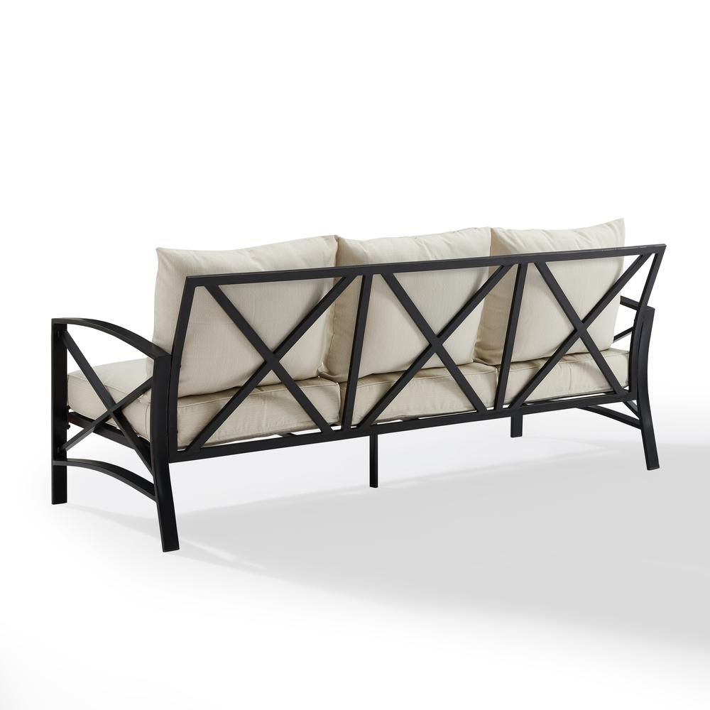 Kaplan Outdoor Metal Sofa Oatmeal/Oil Rubbed Bronze