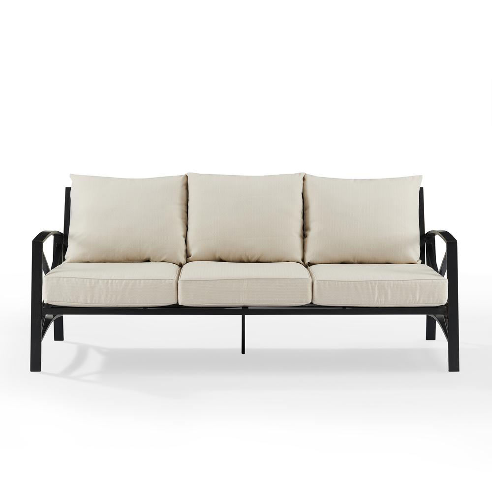 Kaplan Outdoor Metal Sofa Oatmeal/Oil Rubbed Bronze