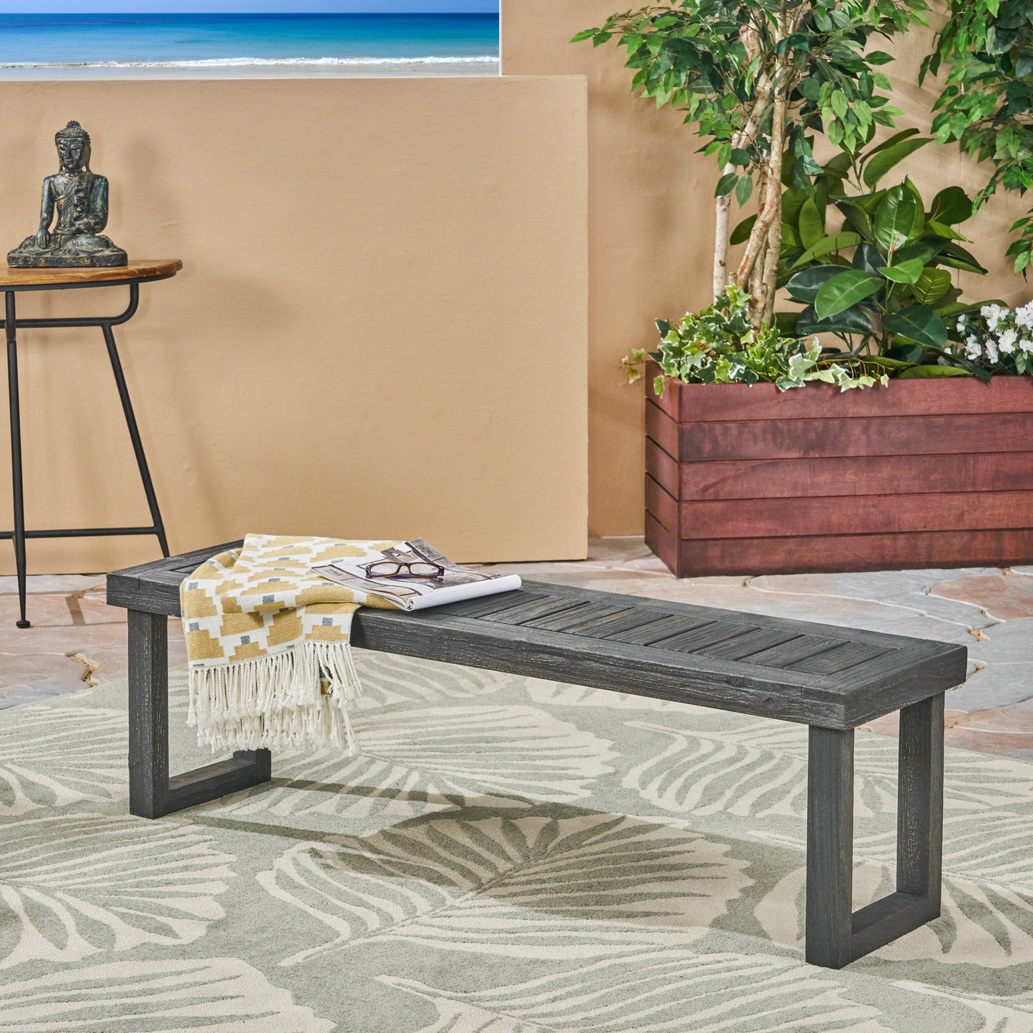 NESTOR BENCH, DARK GREY