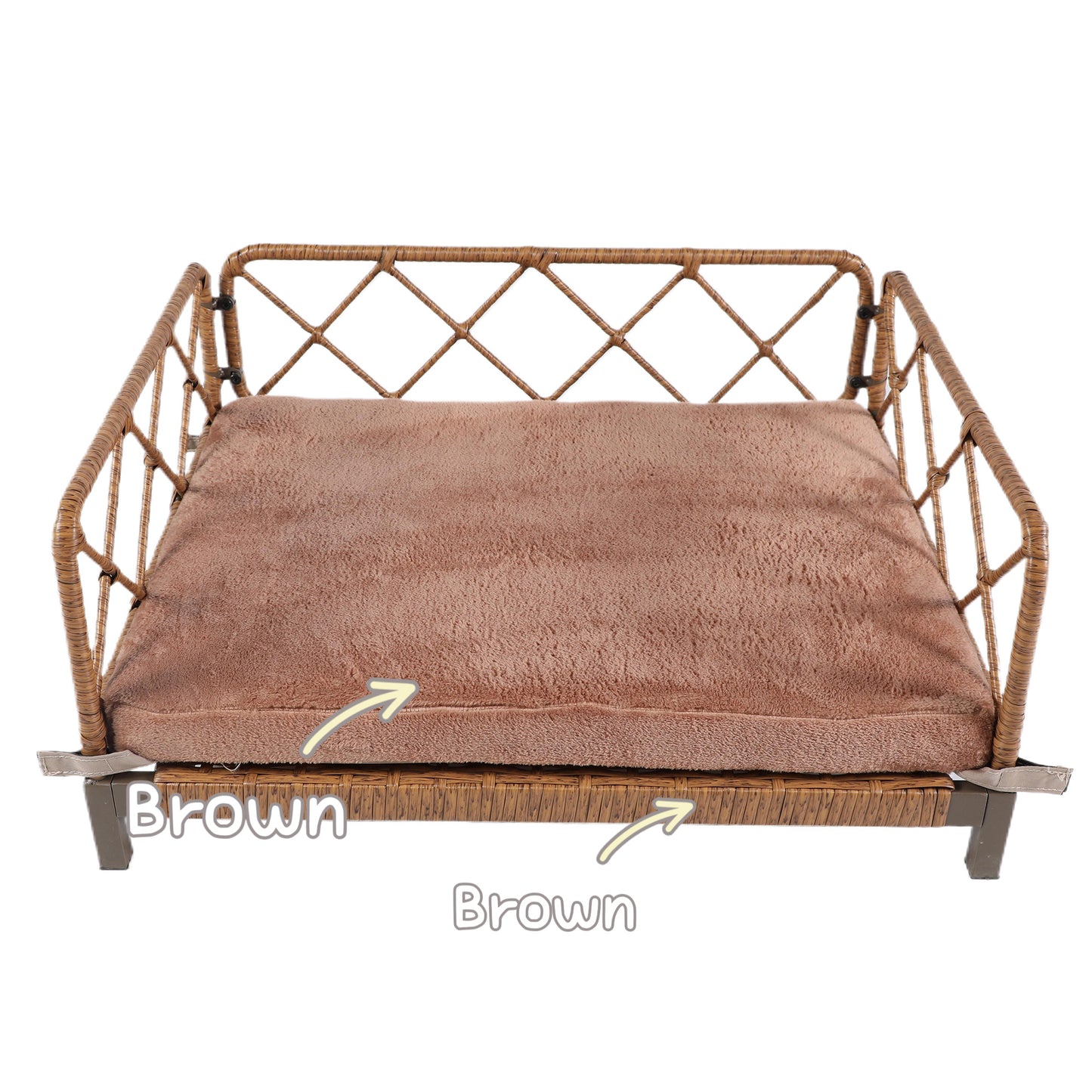 wicker pet bed Rattan Dog Sofa Bed outdoor indoor Water Resistant