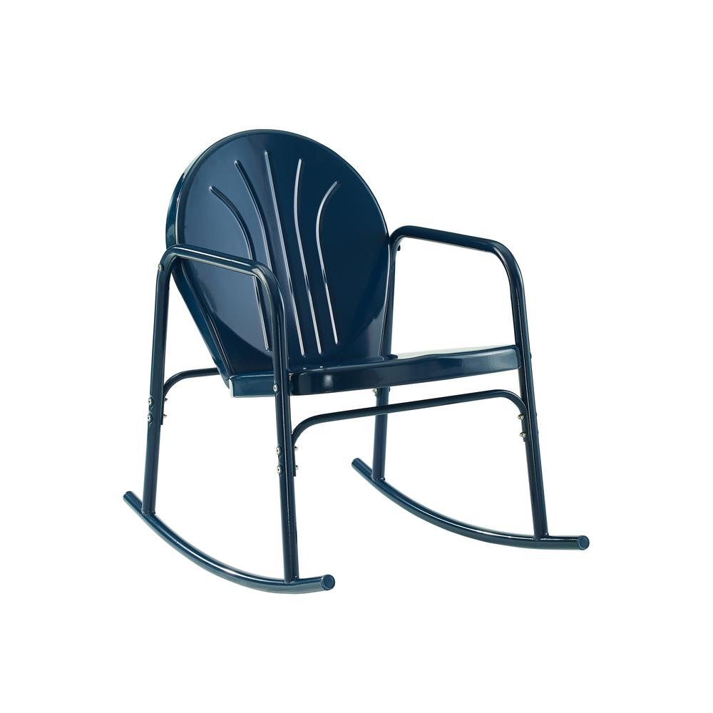 Griffith 2Pc Outdoor Metal Rocking Chair Set Navy Gloss - 2 Rocking Chairs