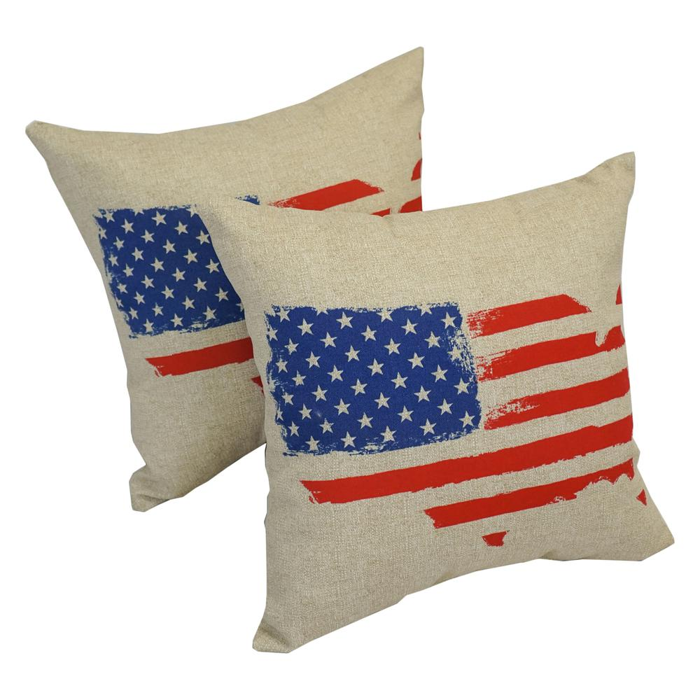 Blazing Needles 17-inch Outdoor Spun Polyester Throw Pillows (Set of 2)