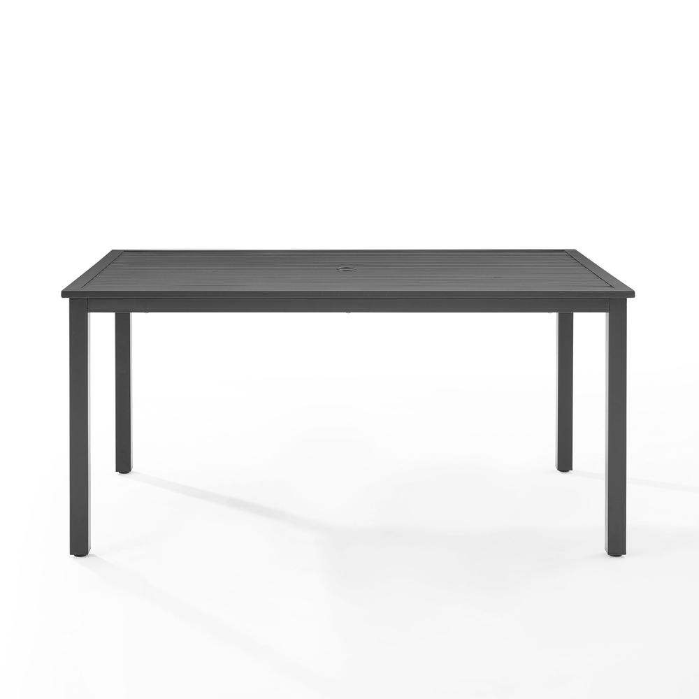 Hansen Outdoor Metal Dining Table Matte Black