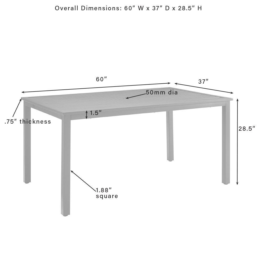 Hansen Outdoor Metal Dining Table Matte Black