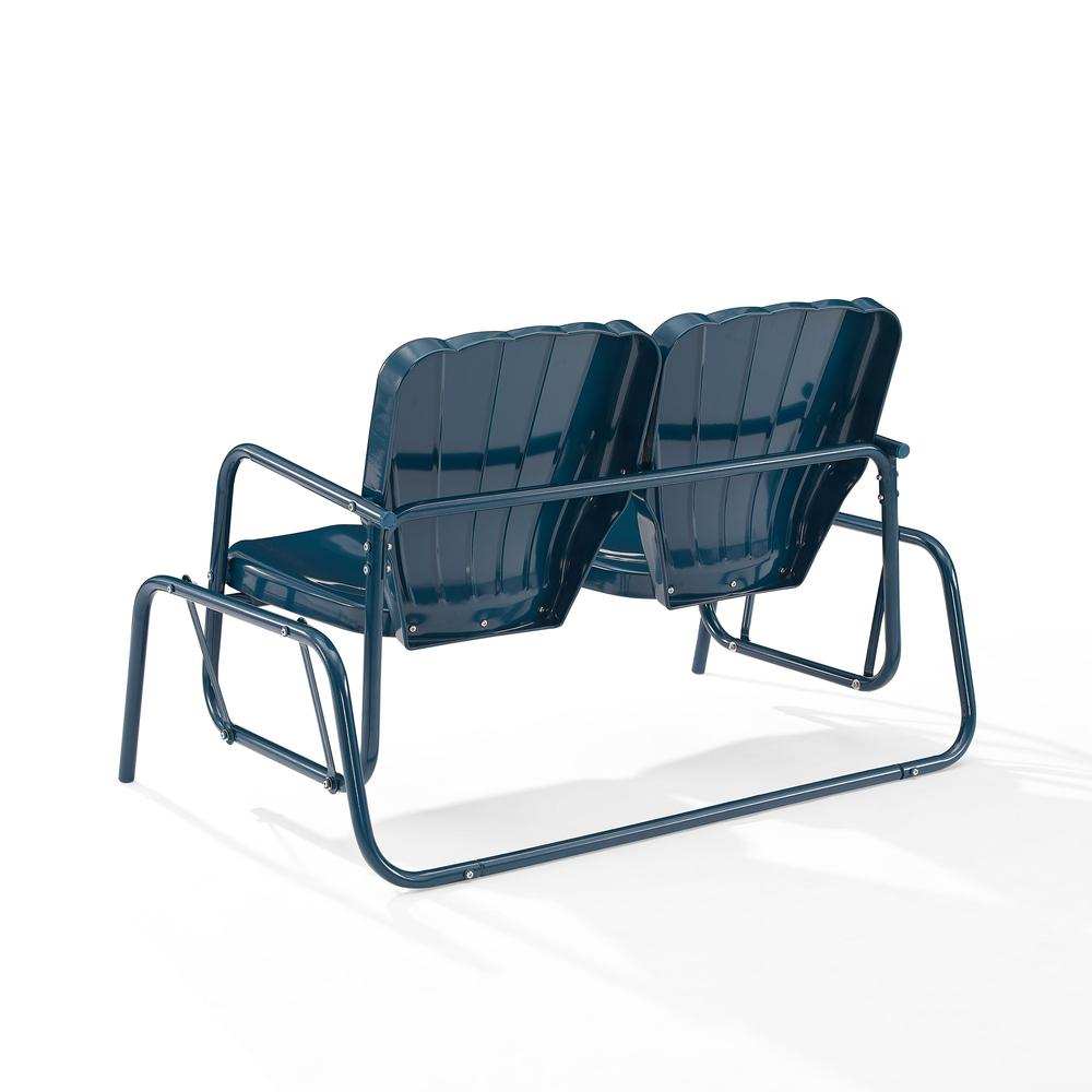 Ridgeland Outdoor Metal Loveseat Glider Navy Gloss