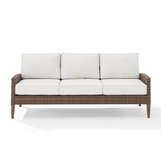 Capella Outdoor Wicker Sofa Creme/Brown