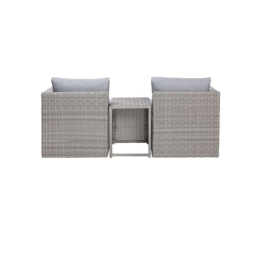 Malibu 5 Piece Outdoor Seating Set, Gray