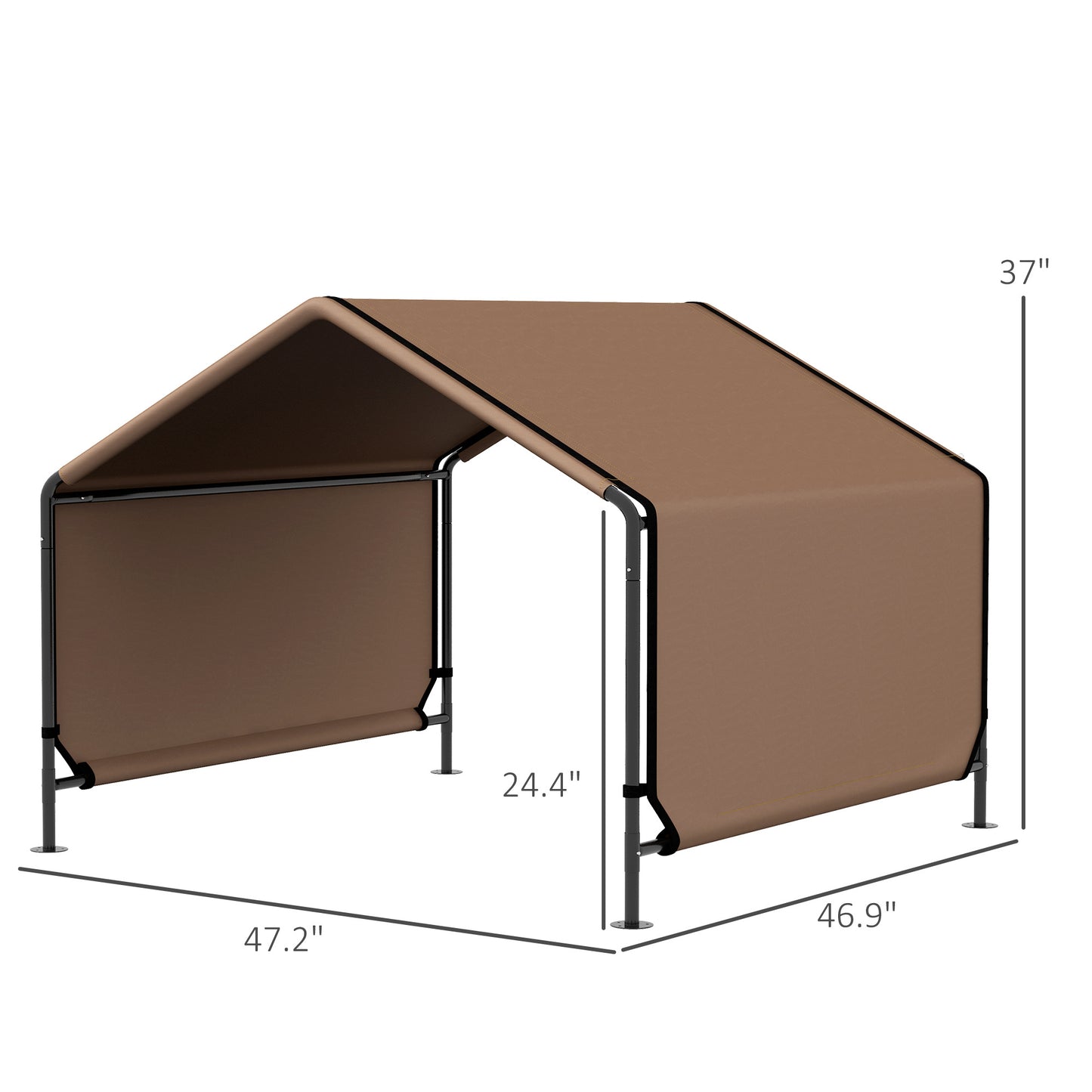 PawHut Dog Shade Shelter, Portable Pet Tent, Water Resistant Dog House for Shade Protection, Outdoor, Garden, Patio, Backyard, Brown