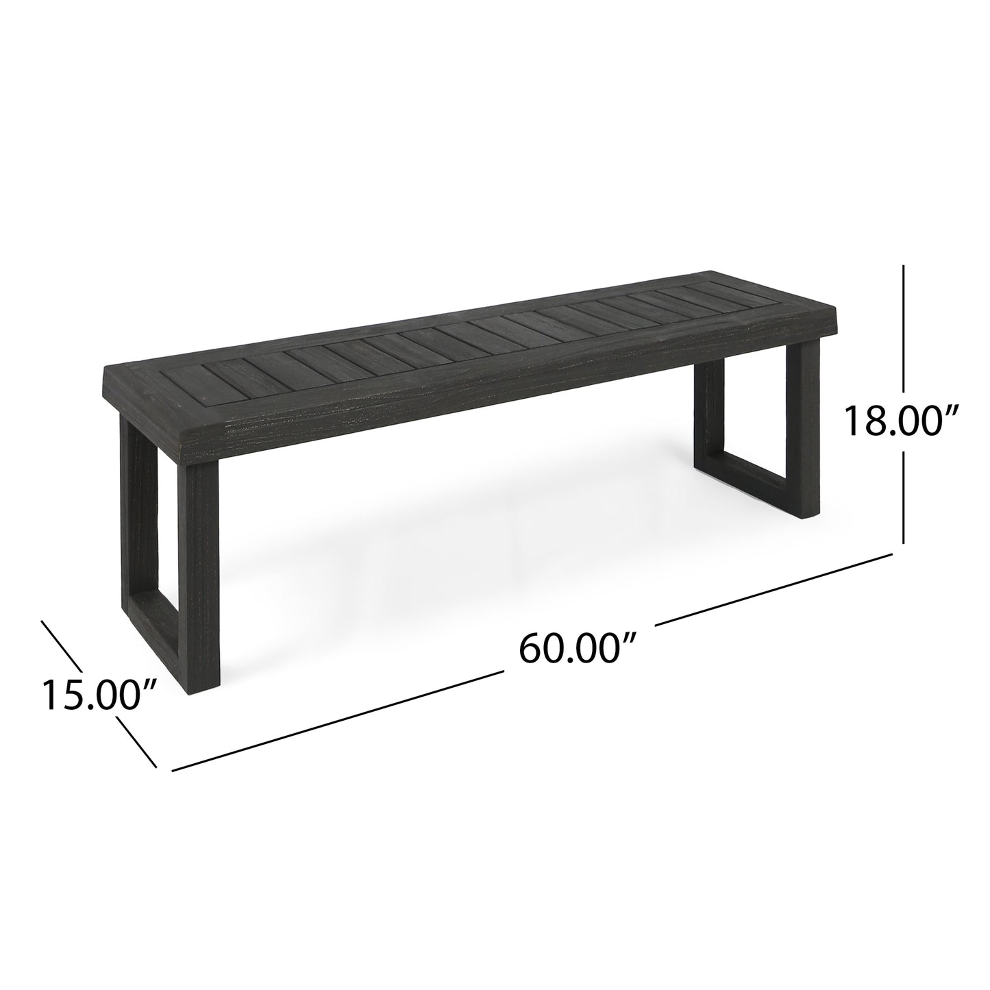 NESTOR BENCH, DARK GREY