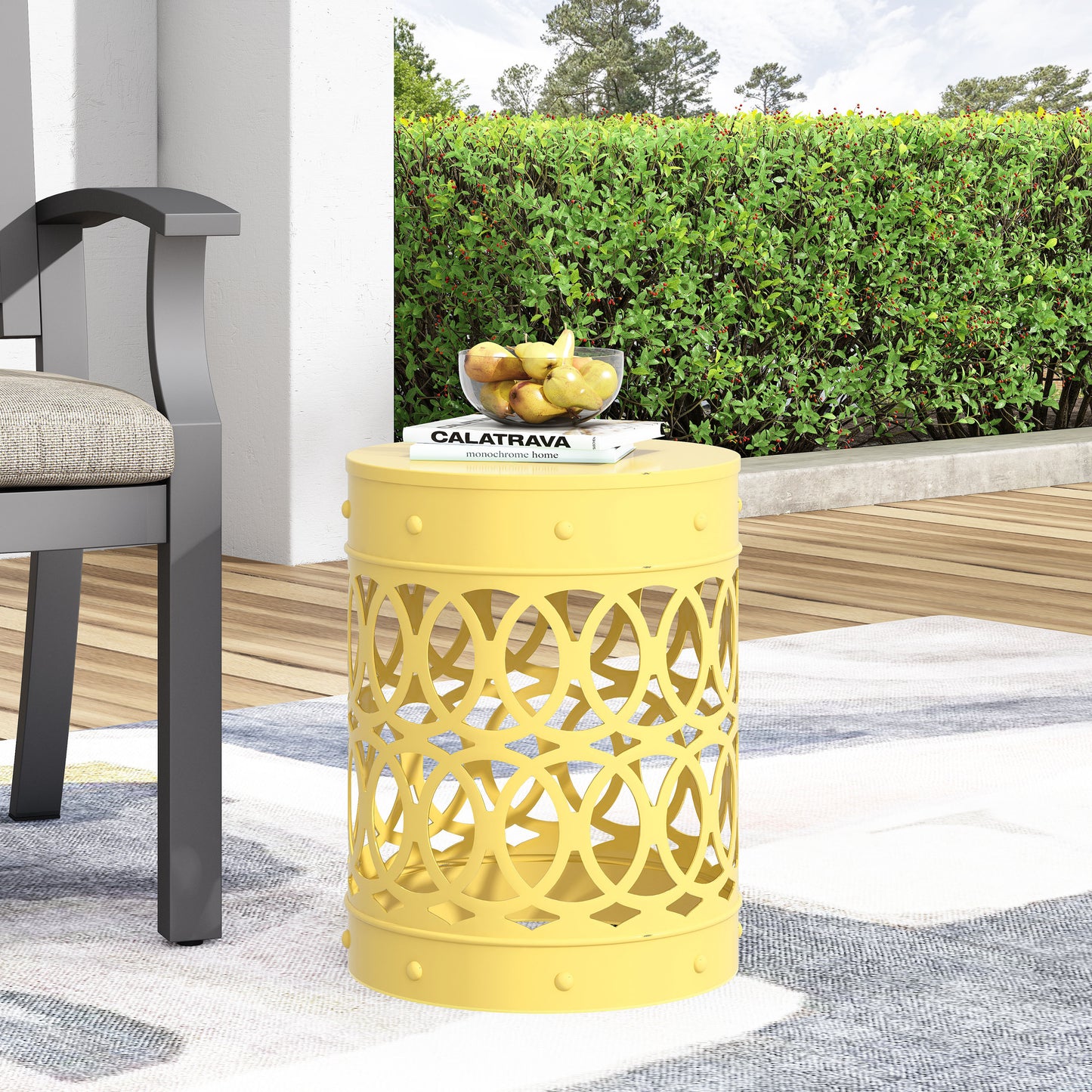 Outdoor Metal end Table -Large