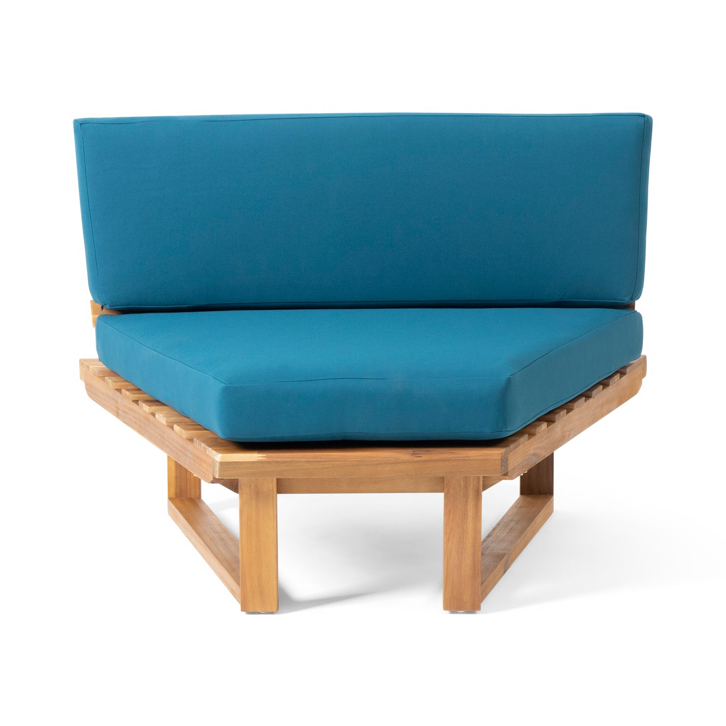 MIRABELLE CORNER CHAIR + COFFEE TABLE, TEAL