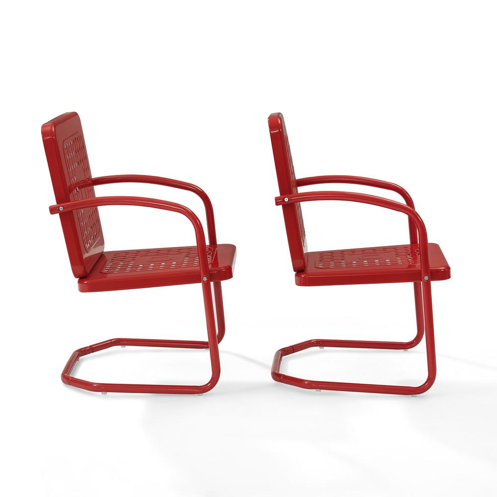 Bates 2Pc Outdoor Metal Armchair Set Red - 2 Armchairs