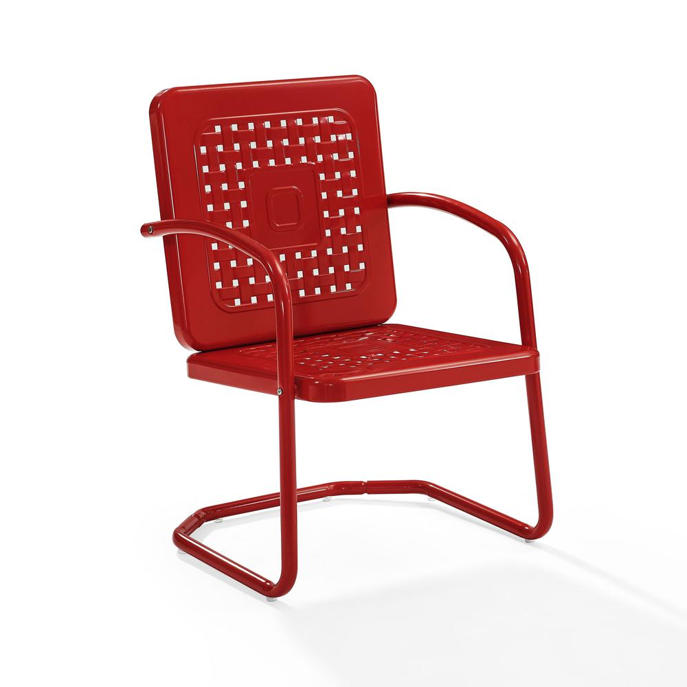 Bates 2Pc Outdoor Metal Armchair Set Red - 2 Armchairs