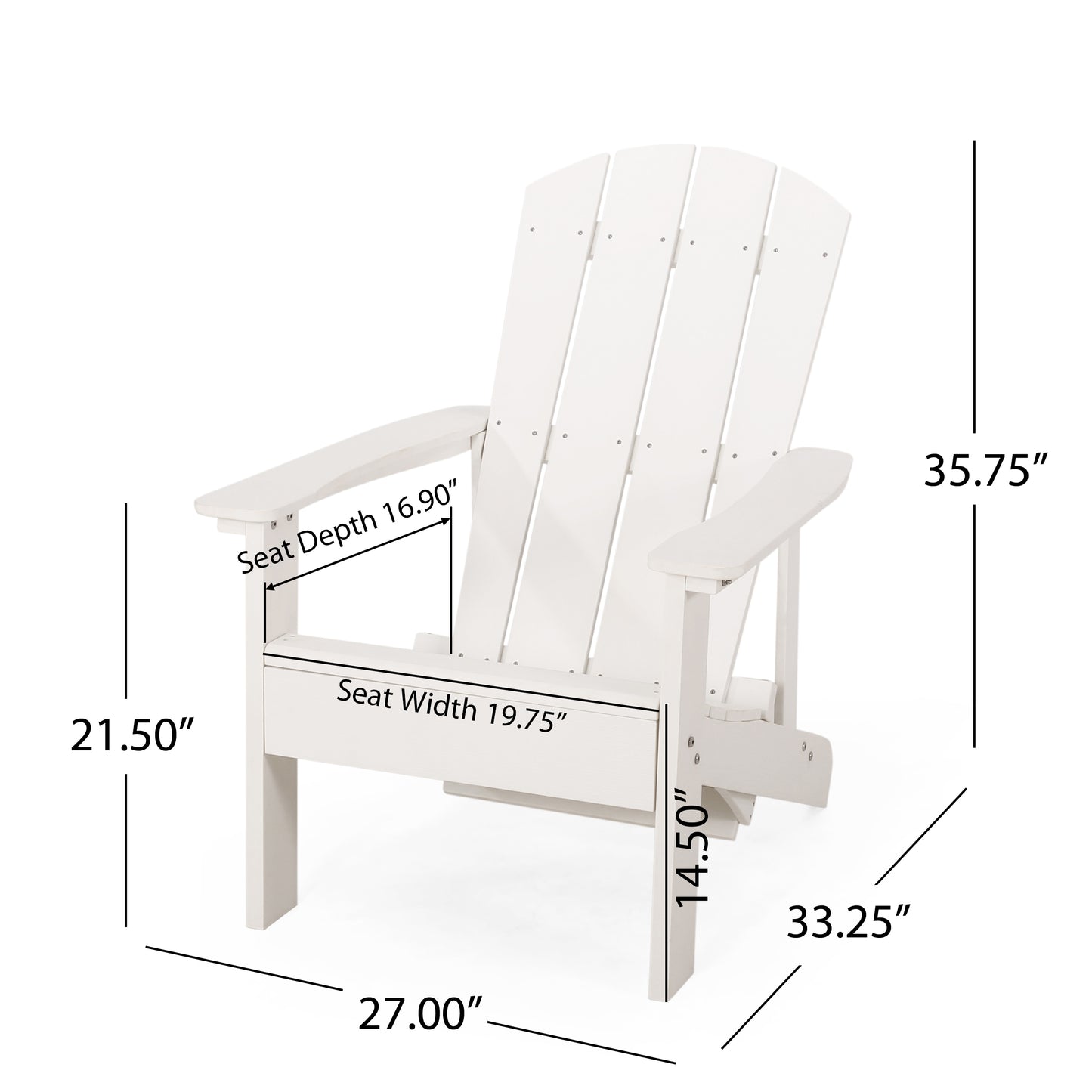 HUNTER ADIRONDACK CHAIR WITH HIDEAWAY OTTOMAN