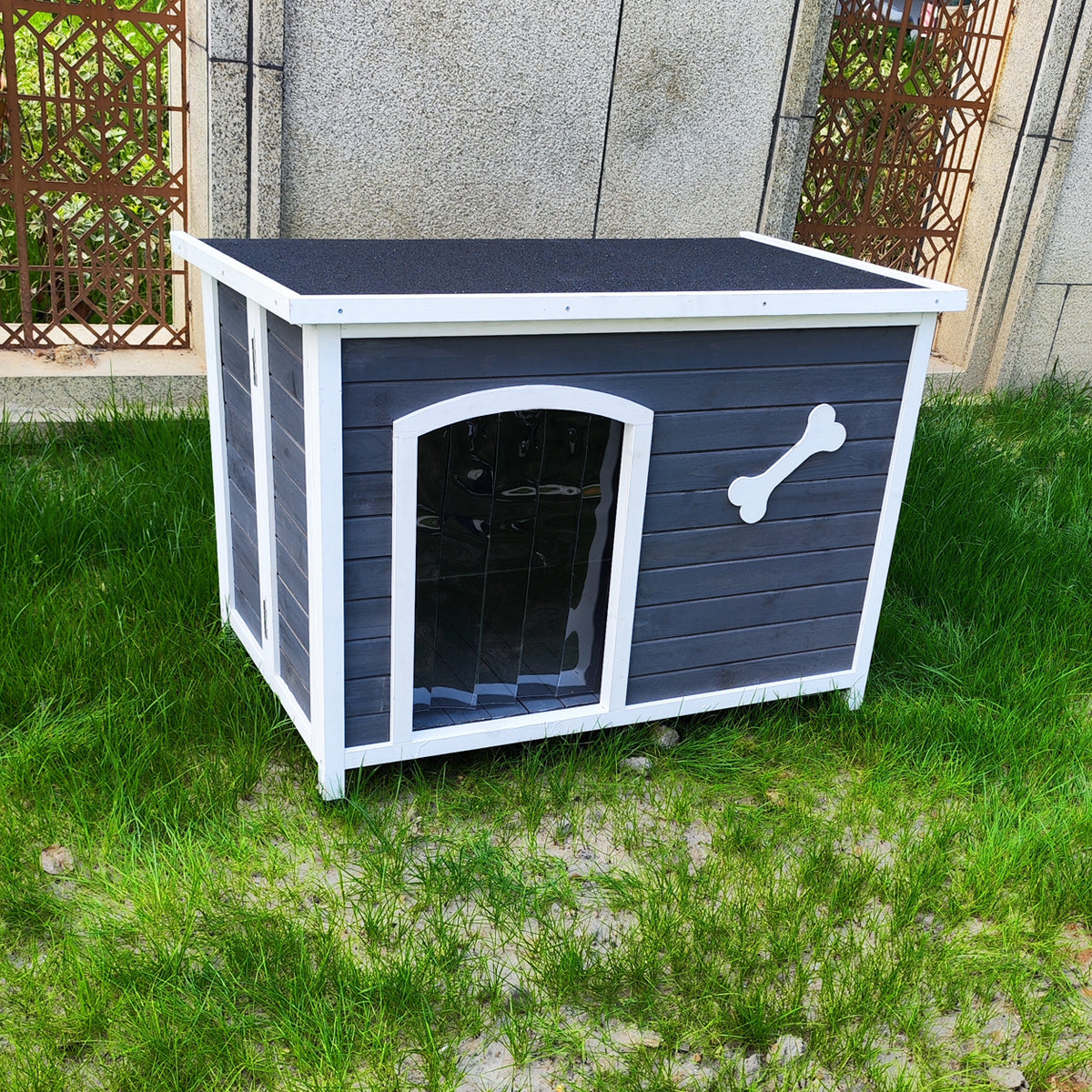 40.55" Wooden Folding Dog House,Outdoor Waterproof Dog Cage,Indoor Solid Wood Outside Dog Shelter Kennel Easy to Assemble