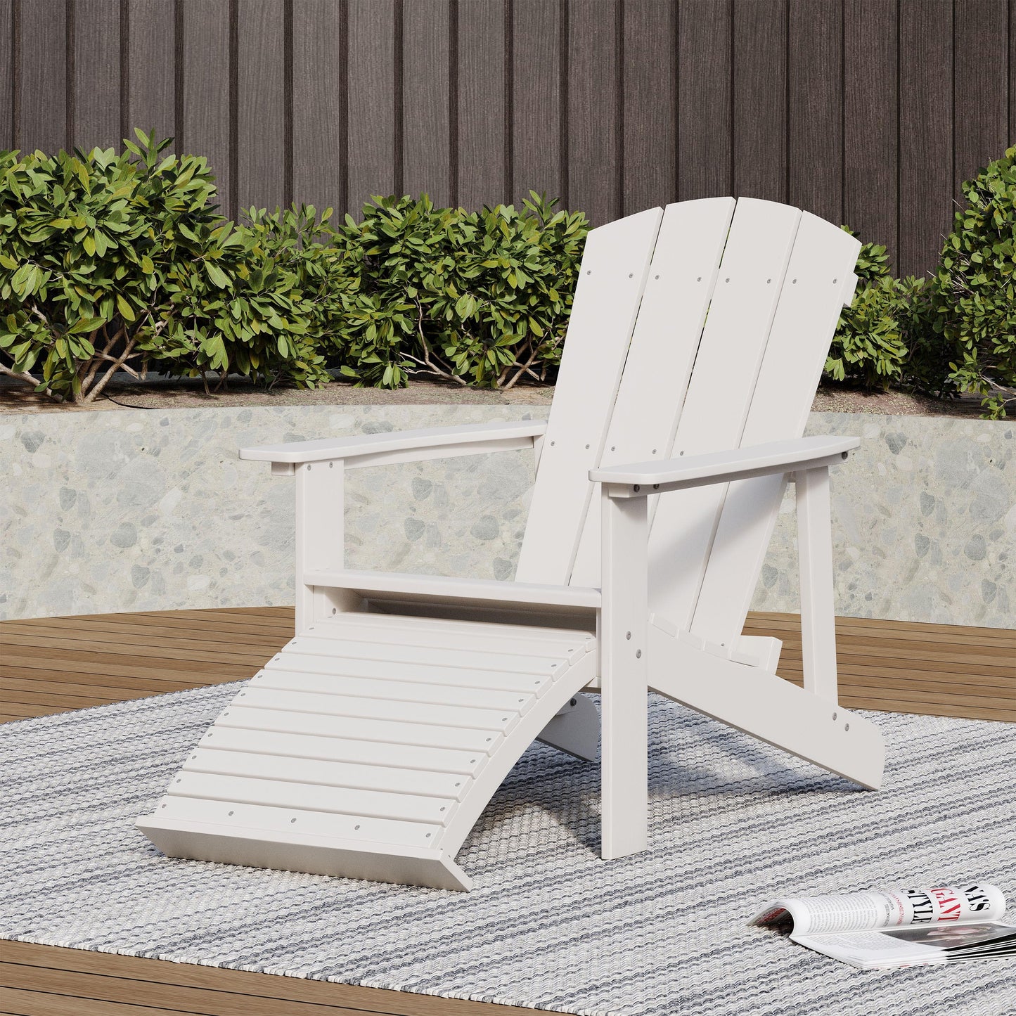 HUNTER ADIRONDACK CHAIR WITH HIDEAWAY OTTOMAN